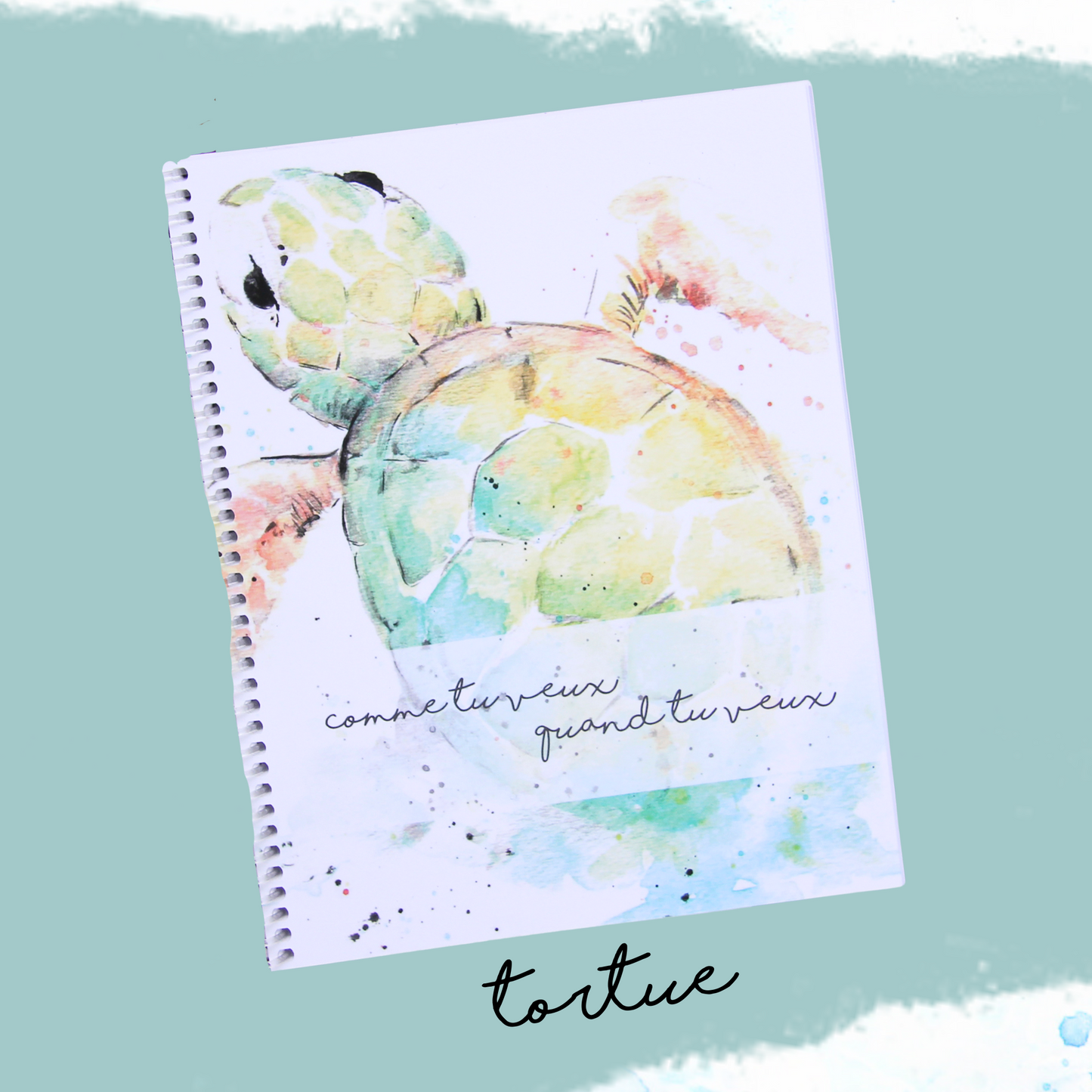 agenda non daté couverture tortue