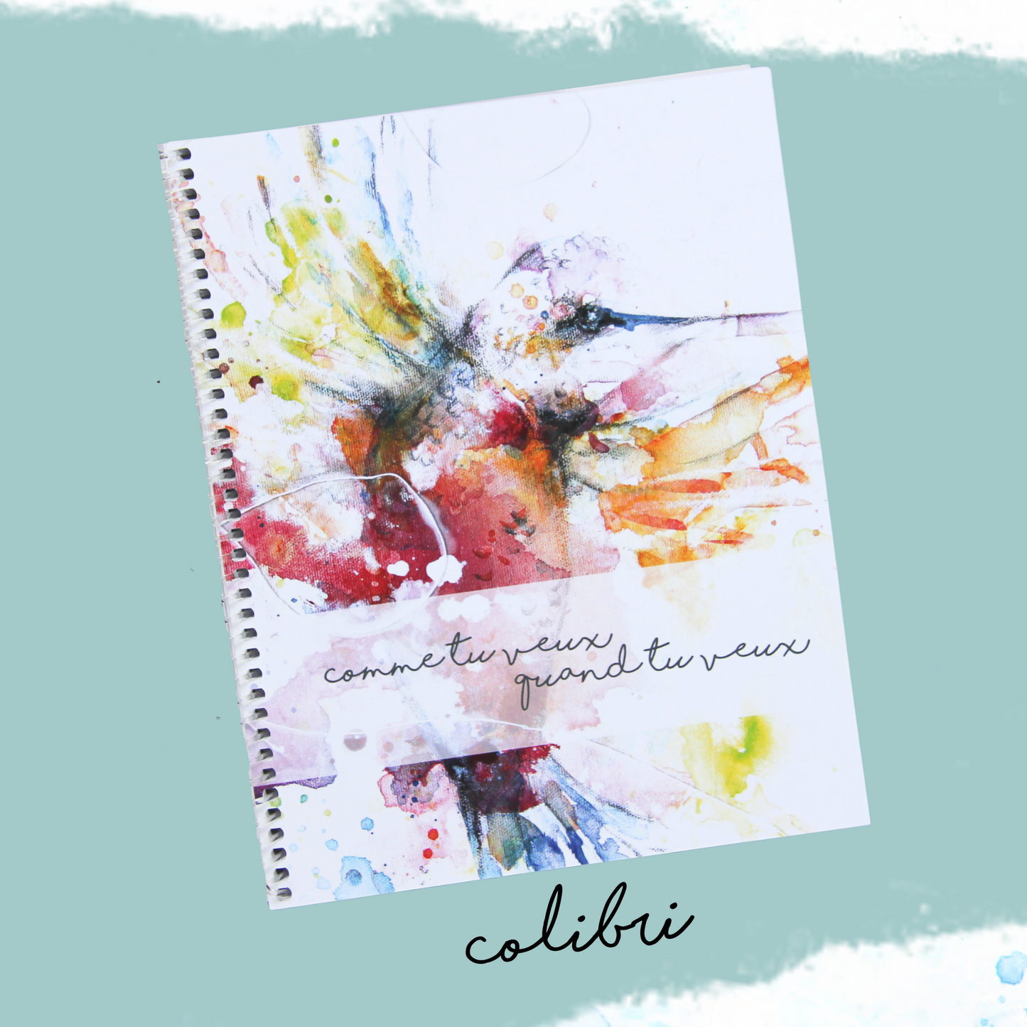 agenda non daté couverture colibri