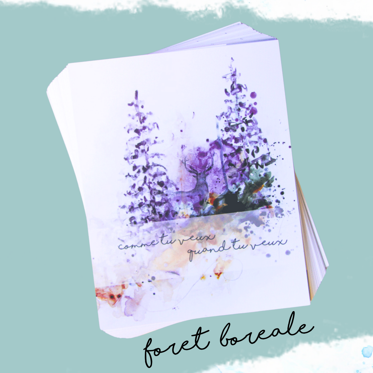 couverture du bullet journal non relié forêt boréale