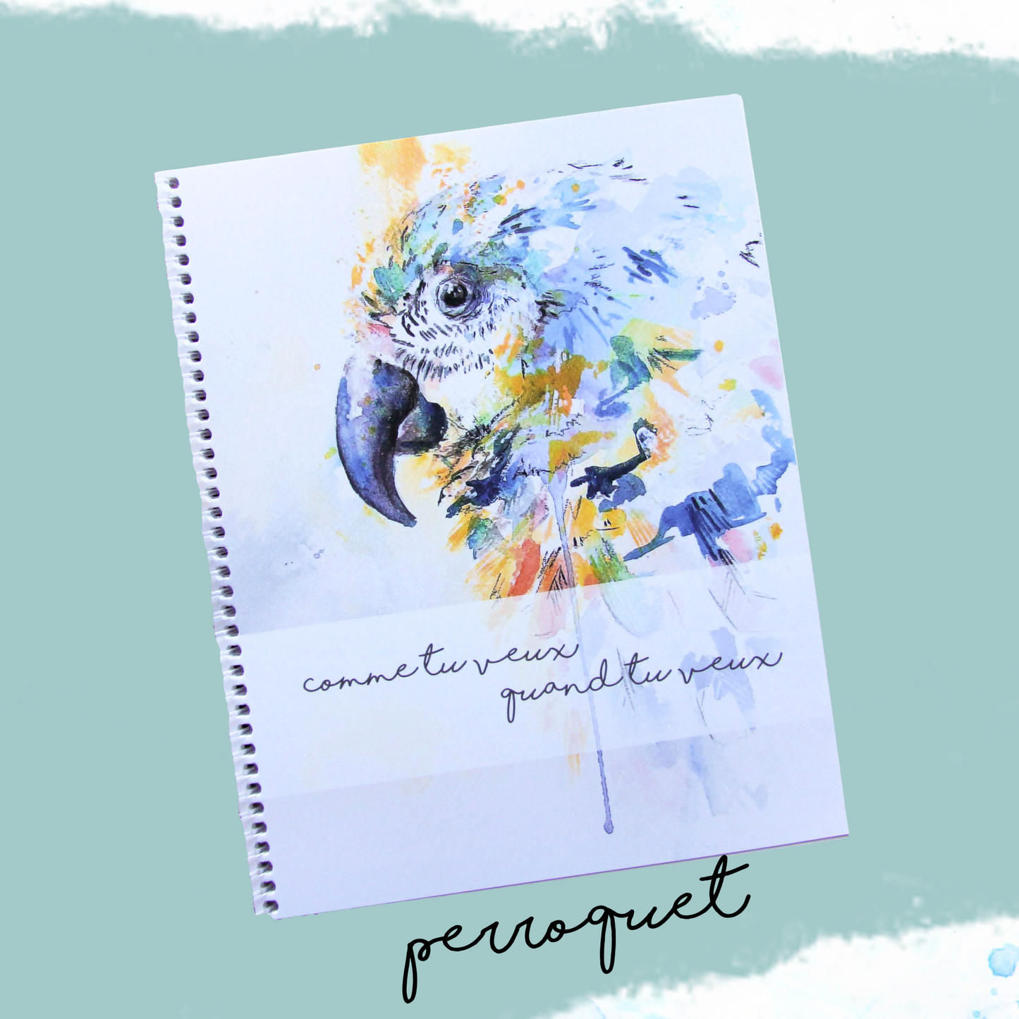 agenda non daté couverture perroquet