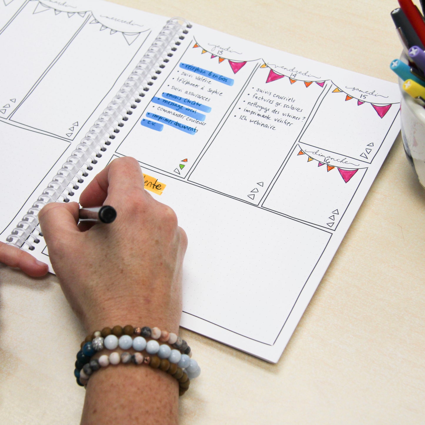 agenda non daté en utilisation