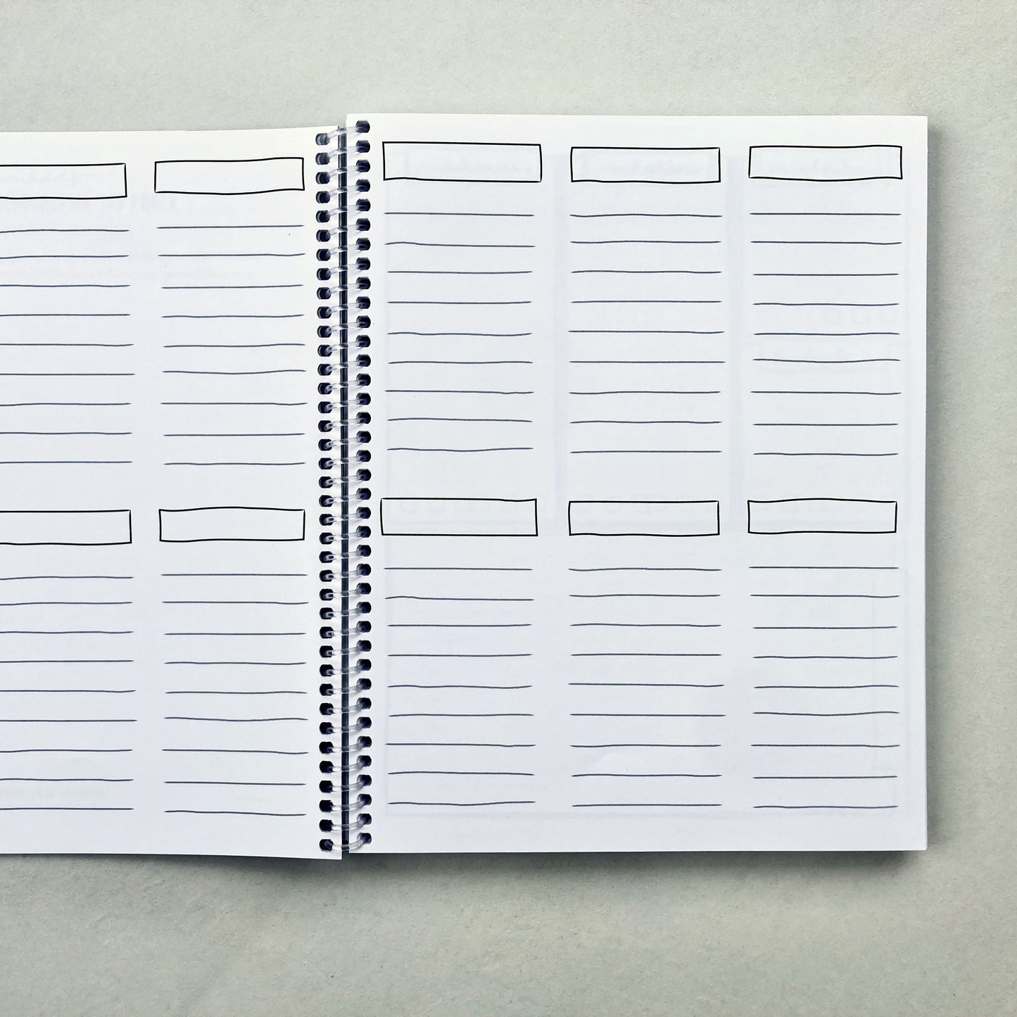 page de début de l'agenda non daté