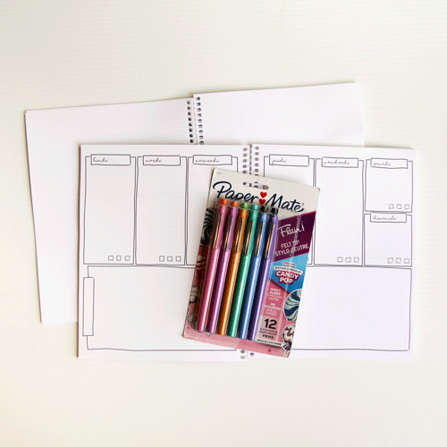 Trio Agenda + Bullet Journal + Crayons Papermate Candy
